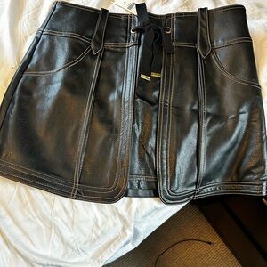 Anthropologie Faux Leather Mini Skirt